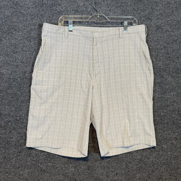 Nike Shorts Mens 38 Gray Plaid Golf Shorts Dri Fit Performance Stretch Chino - Picture 1 of 9